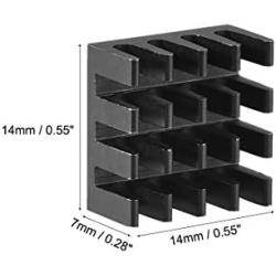 uxcell Electronic Radiators Heatsink for MOS GPU IC Chip Black 14 x 14 x 7 mm 10pcs