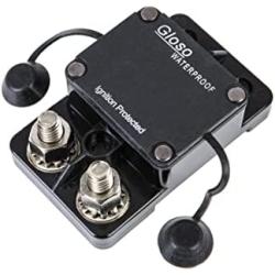 GLOSO E9A Waterproof Breaker Auto Reset for Car Truck RV Automotive Marine Boat Trolling Motor & Custom Wiring Audio Battery Protection (T1) Side by Side Stud IP67 Hi-Amp Circuit Breaker (50A)