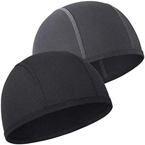 Skull Cap Helmet Liner Beanie, Cooling Mesh Cycling Running Hat for Men Women, Fits Under Helmets
