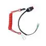 Interrupteur de sécurité Stop d'urgence pour moteur hors-bord Tohatsu Marine - Lanyard de sécurité pour bateaux Interrupteur de sécurité Stop d'urgence pour moteur hors-bord Tohatsu Marine - Lanyard de sécurité pour bateaux