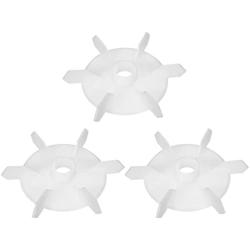 uxcell Motor Fan Blade 140mmx20mm D Shape Bore White Engineering Plastic with 6 Vanes 3pcs