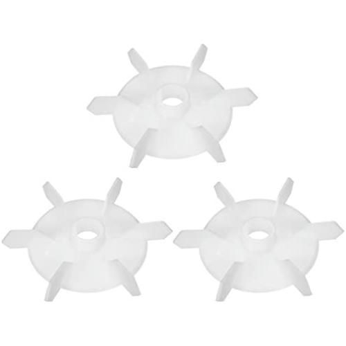 uxcell Motor Fan Blade 140mmx20mm D Shape Bore White Engineering Plastic with 6 Vanes 3pcs