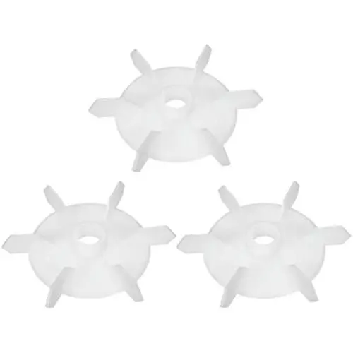 uxcell Motor Fan Blade 140mmx20mm D Shape Bore White Engineering Plastic with 6 Vanes 3pcs
