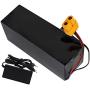 Wnicek 36V 12Ah Lithium Battery Pack Waterproof PVC Rechargeable Battery Suitable for 200W-750W E-Bike Motors for Electric Bicycle Moped Scooter Electric Tools with Charger