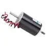 High‑Speed DC Motor, 80W 24V CW/CCW Permanent Magnet DC Motor Double Output Shaft Speed Regulation Motor(with Bracket)