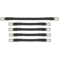 Aftermarket 1/0 Gauge Golf Cart Battery Cables Fits EZGO TXT PDS Medalist 36V 36 Volt Golf Carts(Battery Bank Wiring Cables Only) 5 Piece Set 1994 and Up