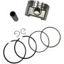 ENGINERUN 67MM Piston Rings Assembly Compatible with Robin Subaru EX17 EX21 6HP STD Replaces OEM Parts 277-23511-17 277-23513-17