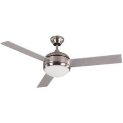 Canarm LTD Calibre BPT 48 Frosted Glass 1 Bulb Light Kit, 48-Inch Ceiling Fan with 3 Blades, Grey/White