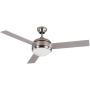 Canarm LTD Calibre BPT 48 Frosted Glass 1 Bulb Light Kit, 48-Inch Ceiling Fan with 3 Blades, Grey/White