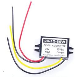 KNACRO DC-DC Buck Converter 24V to 12V 5A 60W Step-Down Module Car Power Supply Voltage Applicable to Automotive Appliances, LED Display, Motors, Fans