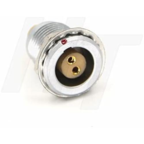 HangTon 0B Egg Female Circular Connector Panel Socket 2 Pin for Teradek/ARRI Adaptor (2P, Socket)