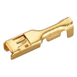 Baomain Female Spade Quick Splice Crimp Terminals 2.8mm Crimp Connector Non Insulated Pack of 100