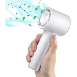 Handheld Small Fan, Mini Portable Fan Enhance Motor 4000mAh USB Rechargeable Battery Hand Cooling Fan, Quiet Personal Fans Makeup Eyelash Fan For Women Men Kids Girls Travel Outdoor (6.1 Inch)