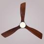 Sofucor 52 Wood Ceiling Fan With Lights Remote Control 3 Wood Fan Blade Ceiling Fans Noiseless Motor Solid Walnut and Matte Black