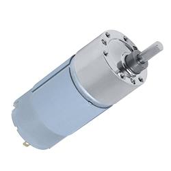 555 High Torque Micro Brush DC Motor Low Speed Gear Reduction Motor Eccentric Shaft Gearbox Diameter 37mm High Torque All Metal Gear Electric Micro Gear Motor(24 Volt, 200RPM)