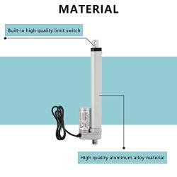NATGAI DC12V 8inch Stroke Linear Actuator with Mounting Bracket 900N(225lbs) Maximum Lift 10mm/s for Recliner TV Table Lift Massage Bed Electric Sofa Linear Actuator