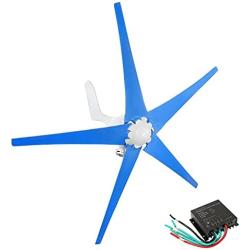 Dyna-Living Wind Turbine Generator Kit 500W AC 24V 5-Blade Wind Turbine Motor with Charge Controller Power Generation Kit for Home Use Boat or Industrial Energy(Not Included mast)