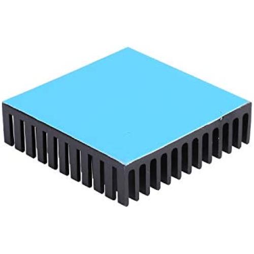 Awxlumv 40mm Heatsink Kit 1.57 x 1.57 x 0.43 inch Aluminum Small Heat Sink with Thermal Conductive Double Sided Tape for GPU CPU Cooling 3D Printers, TEC1-12706 Thermoelectric Peltier Coole