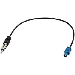 Bingfu Car Antenna Adapter Car Stereo FM AM Radio Antenna Adapter Cable Fakra Z Male to DIN Plug Connector Cable 30cm 1 feet for Car Stereo Audio HD Radio Head Unit CD Media Player Receiver