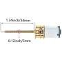 Jutagoss N20 Speed Reduction Gear Motor with M3x34mm Lead Screw Thread Shaft DC 3V 300RPM for DIY Mobile Robot,Smart Cars Project 1Pcs