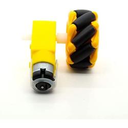 Gikfun Smart Car Robot Wheels Plastic Tire Wheel with DC 3-6V Gear Motor for Arduino DIY Robot Mecanum Wheel EK1969
