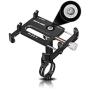 DS. DISTINCTIVE STYLE Aluminum Universal Bike Phone Mount for 31.8 mm Handlebar 360 Degree Rotatable Motorcycle Phone Holder Adjustable Cycling Phone Mount - Black