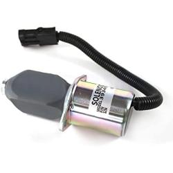3934972 12V Shutoff Solenoid - SINOCMP Fuel Shutdown Solenoid for Cummins Excavator Parts, 3 Month Warranty