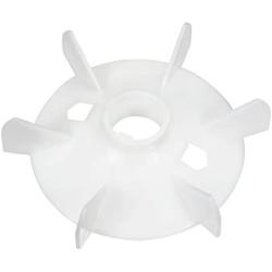 uxcell Motor Fan Blade 215mmx43mm Round Shape Bore White Engineering Plastic with 6 Vanes