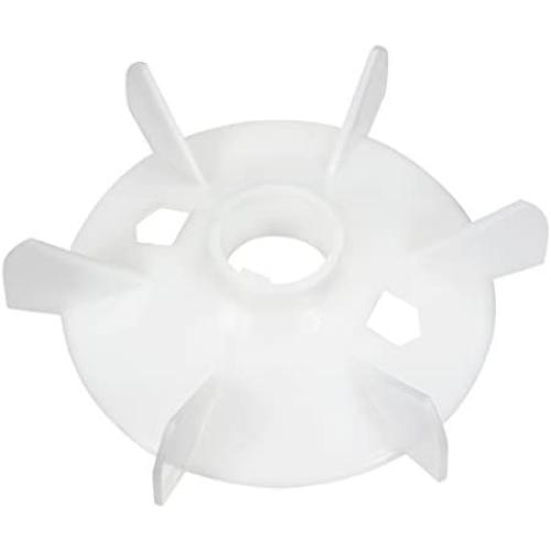 uxcell Motor Fan Blade 215mmx43mm Round Shape Bore White Engineering Plastic with 6 Vanes