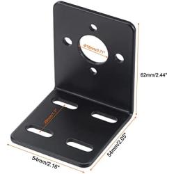 MECCANIXITY Motor Mounting Bracket Motor Holder 54x52x62mm Black with Screws for Motor 2 Pack