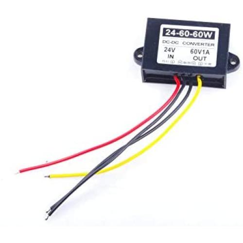 KNACRO DC 60V 1A DC 24V Step up to 60V Converter Regulator 1A 60W Power Supply Adapter for Motor Car Truck Vehicle Boat Solar System etc.(Accept DC 18V-36V Inputs)