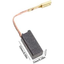 2 Pairs Motor Carbon Brushes 15x7x6.3mm Compatible with Flex L 1109 L 1109 FE L 1109 A L 1503 VR L 1506 VR L 1509 F1109