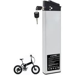 Jieoto Battery for Folding Electric Bike E-Bike 36V 8AH 10AH 13AH 15AH Electric Bicycle Lithium Ion Battery with Charger and BMS Protection Board, for 250W 350W 500W 750W 1000W Bike Motor