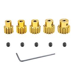 Hobby Fans 32P Pinion Gear Set 12T 13T 14T 15T 16T 3.175mm Shaft with Hex Key for 1/10 RC Car Motor