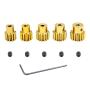 Hobby Fans 32P Pinion Gear Set 12T 13T 14T 15T 16T 3.175mm Shaft with Hex Key for 1/10 RC Car Motor