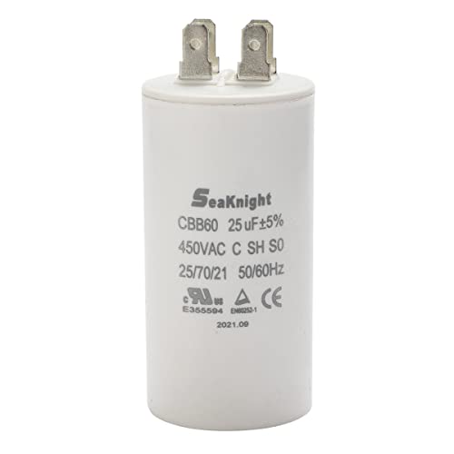 BlueNatHxRPR 25uF MFD CBB60 Run Capacitor for Air Compressor Water Pump Motor Single Phase Motor