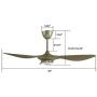 Ventilateur de plafond Reiga 52 pouces avec kit d'éclairage LED, télécommande, pales modernes, moteur réversible, 6 vitesses, interrupteur de 3 températures de couleur (vert olive vintage) Ventilateur de plafond Reiga 52 pouces avec kit d'éclairage LED, télécommande, pales modernes, moteur réversible, 6 vitesses, interrupteur de 3 températures de couleur (vert olive vintage)