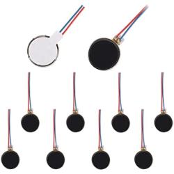 BOJACK 10PCS Mini Vibration Motors DC 3V 12000rpm 10mmx3mm Flat Coin Button-Type Micro DC Vibrating Motor for Mobile Cell Phone Pager Tablet Household Appliances