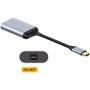 Xiwai USB-C Type C to Mini DP Displayport Monitor Converter Adapter 4K 2K 60hz with Female PD Power Port