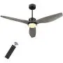 YOUKAIN Modern Ceiling Fan, 52 Inch Farmhouse Ceiling Fan with LED Light Kit, 3-Reversible Blades, Indoor/Outdoor, for Living room, Bedroom, Studyroom, Wooden Finish, 52-YJ359-WD