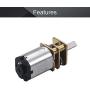 Fielect Mini Gear Motor DC 12V 1200RPM Micro Gear Motor, Speed Reduction Motor GA12-N20 for RC Car, Robot Model, DIY Engine Toys