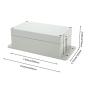 Erfo Junction Box ABS Plastic Universal Electrical Project Enclosure, IP65 Waterproof Dustproof DIY Electronic Case with Fixed Ear White (7.9 x 4.7 x 3 inch)