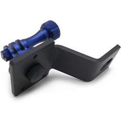 HTTMT- Motorcycle Rearview Mirror Camera Mount Bracket Holder Compatible with GoPro Hero 7/6/5/4 in Blue [P/N: GZSP-SP-015]