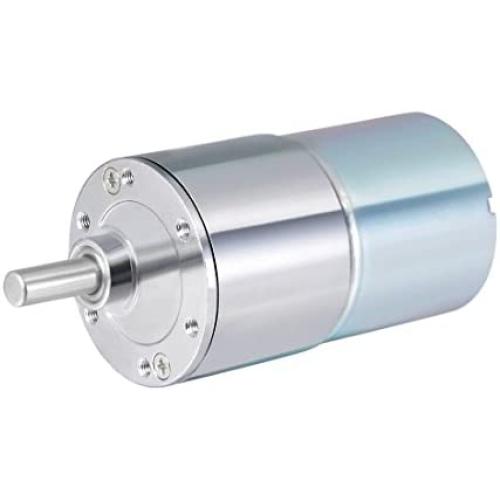 uxcell 24V DC 33 RPM Gear Motor High Torque Electric Reduction Gearbox Eccentric Output Shaft