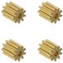 Motor Copper Pinion Gear 9 Teeth 1.5mm Hole Diameter 0.4 Module for Drone Airplane DIY Toy Model Spare Parts Pack of 4
