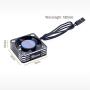 Surpass Hobby Rocket 30x30mm Aluminum 28000RPM Motor Cooling Fan for 1/8 1/10 1/12 RC Car 540 550 Motor (Black-Golden)