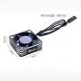 Surpass Hobby Rocket 30x30mm Aluminum 28000RPM Motor Cooling Fan for 1/8 1/10 1/12 RC Car 540 550 Motor (Black-Golden)