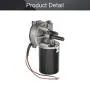 Fielect DC 24V 100RPM Reversible Worm Geared Motor High Torque Electric Gear Motor Turbine Worm Gear Box Reduction Motor, Left Shaft GW6280