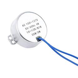 Synchronous Motor, 1Pc AC 100-127V 4W Electric Motor 50Hz 60Hz CCW CW Geared Motor for Electric Fan Ventilation Mechanism, Heater(10-12RPM)