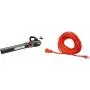 WORX WG520 Turbine 600 Corded Electric Leaf Blower, Black & Amazon Basics 16/3 Vinyl Outdoor Extension Cord, Orange, 50-Feet